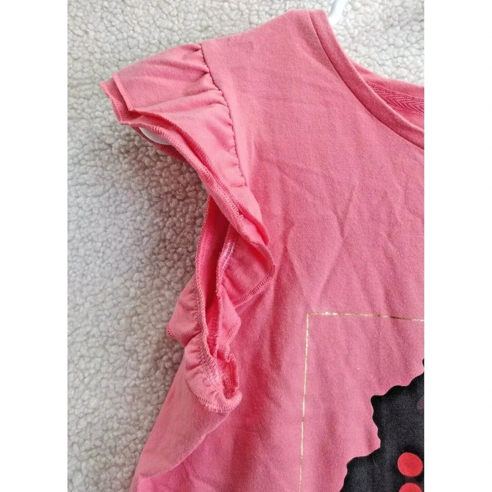 Target Black History‎ Month Kids Ruffle Sleeve Graphic Tee Size XL 14 16 Pink